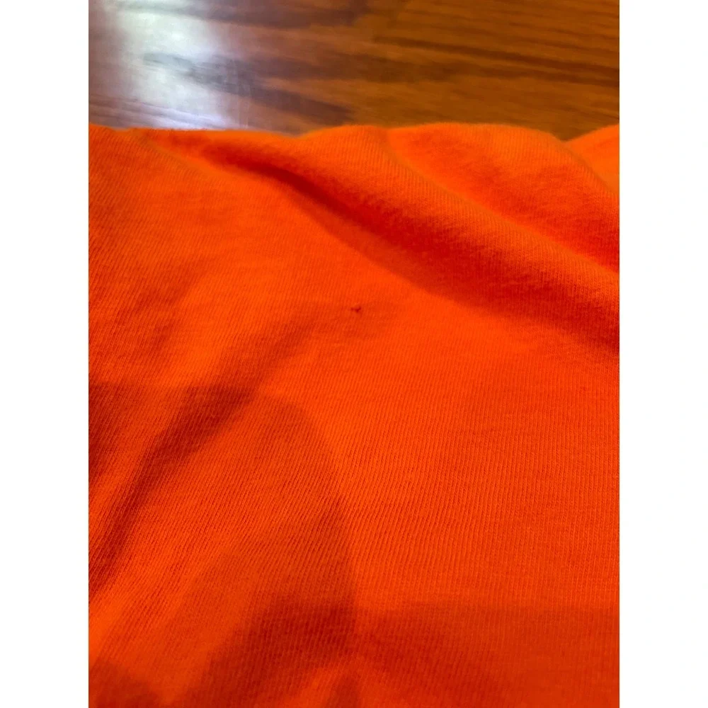 Polo Ralph Lauren Mens T-Shirt XL Orange Single Stitch Pony Logo Tee Flaws